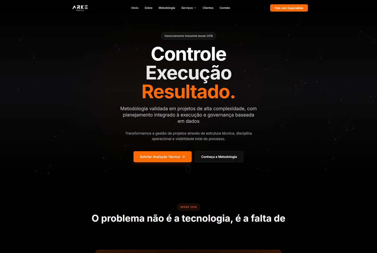 Recorte do site Arke Brasil
