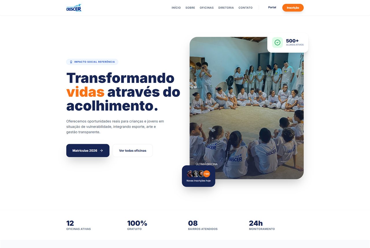 Recorte do site Crescer com Viver