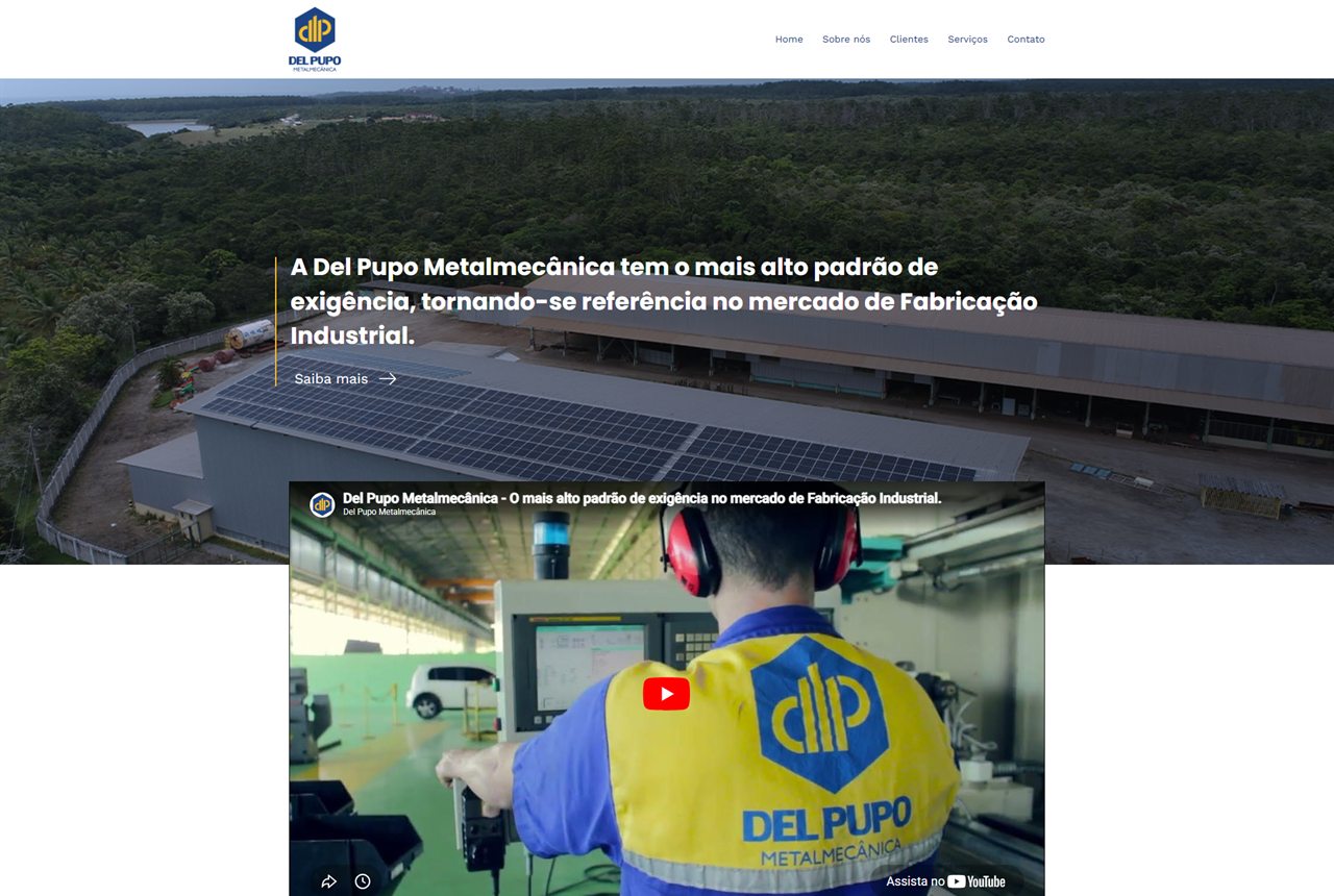Recorte do site Del Pupo Metalmecânica