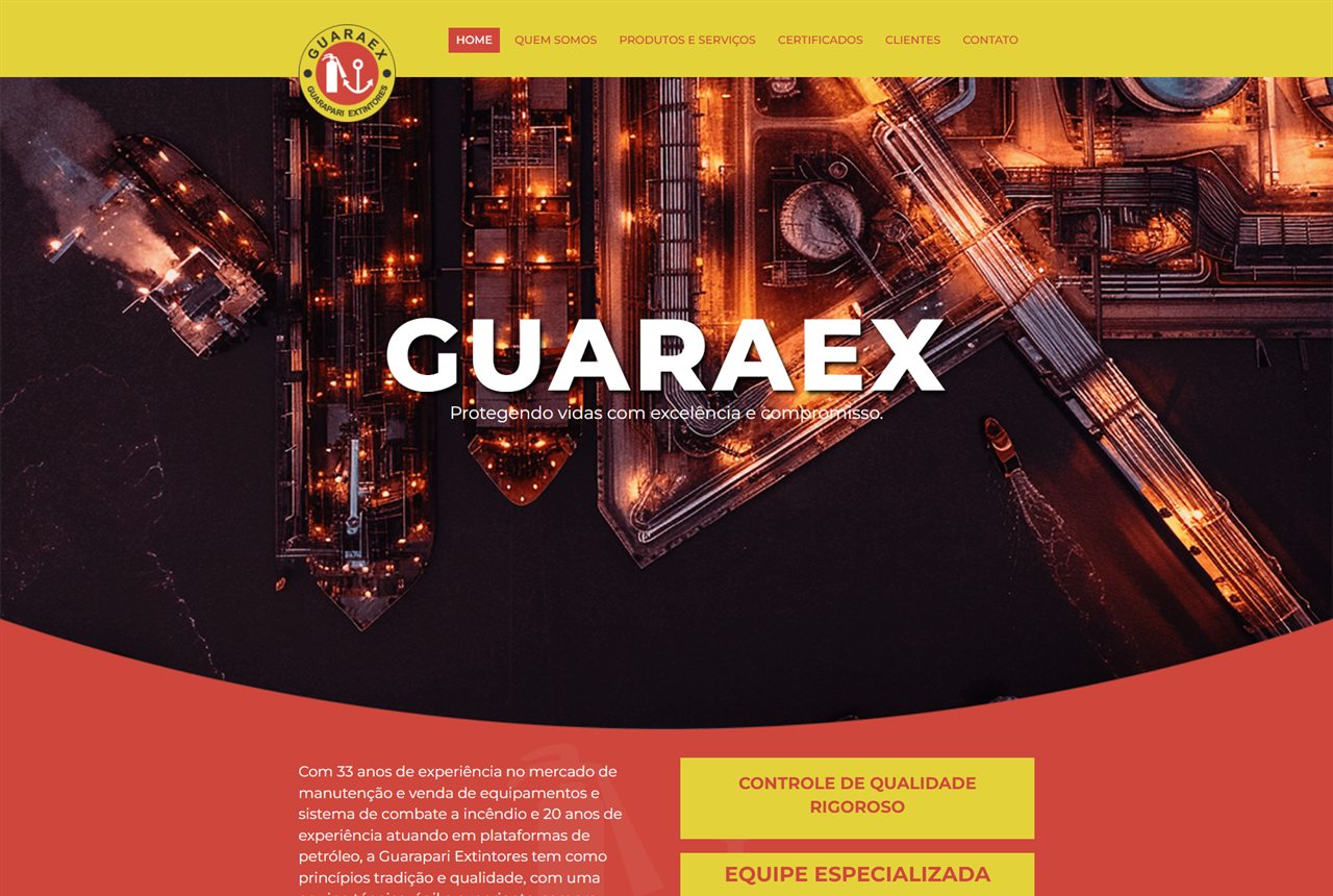 Recorte do site Guaraex